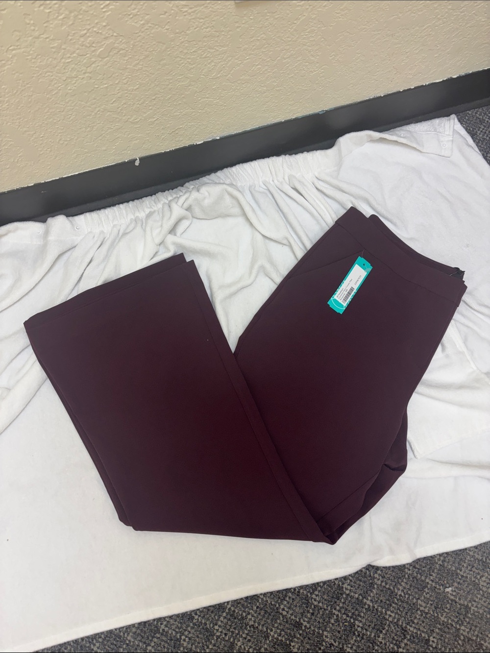 Ann Taylor Maroon Tailored Stretch Trousers